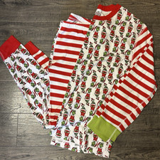 Hanna Anderson Size XXL Dr Suess Grinch MIix It Up Pajama Set Adult Unisex EUC