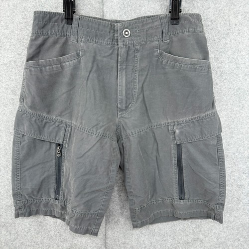 Kuhl Shorts Men’s 32 Vintage Patina Dye Gray 11" Cargo Canvas Outdoor Hiking - Picture 2 of 10
