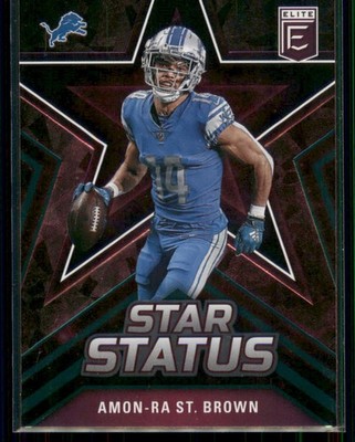 2023 Donruss Elite Amon-Ra St. Brown Star Status Pink #10 Detroit Lions