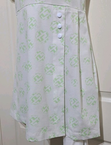 J.Lindeberg Katherine Golf Dress S White Green Logo Print Women's Polo Dress NWT - Picture 10 of 24