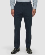 B by Brooks Brothers Men's Blue Wool Classic Stretch Pants Suit Size 40W 32L.