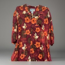 Hawaiian Button Down Shirt 3XL Tropical Martini Girl New Big Dog 56 Chest
