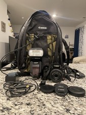 Canon EOS Rebel XTi DSLR Camera w/ 18-55mm Lens, Sunpak Flash, Bag