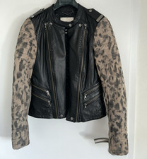 rich&royal Damen Biker-Lederjacke kurz Tierdr...