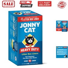 Litter Box Liners: Heavy Duty - Tear  Leak Resistant - Drawstring Close - Ju...