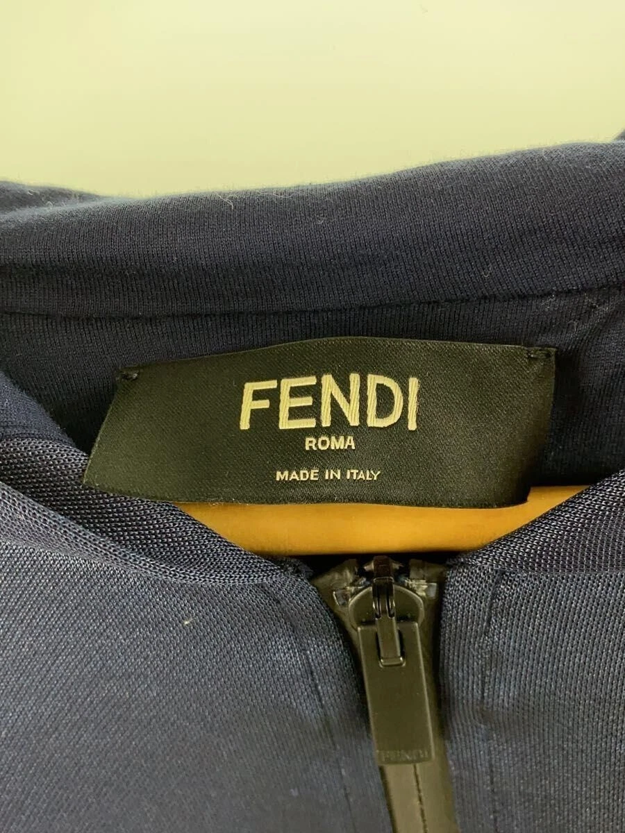 FENDI Felpa con Cappuccio Zip M Nylon Navy FAF563 AAY2 Usata