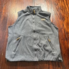 LL Bean Vest Mens L Gray Mountain Classic Fleece Full Zip Pockets Gorpcore