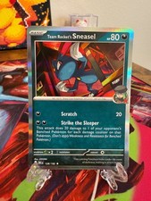 Pokemon Team Rocket's Sneasel 128/182 Holo Rare TCG 2025 Destined Rivals Card