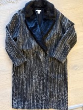 H&M Wollmantel Grau Braun Gr. 38  Neu