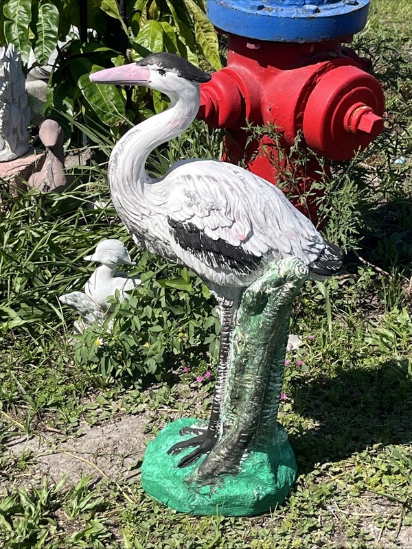 Latex Fiberglass Mold. Make Concrete Or Plaster 27 Inches Tall Crane 