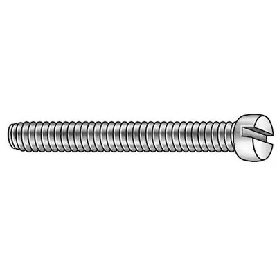 #6-32 X 1/2 In Slotted Fillister Machine Screw, Plain 18-8 Stainless Steel, 100