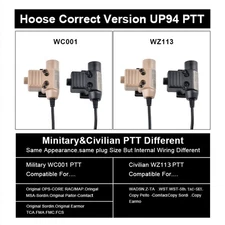 Tactical U94 PTT Push To Talk Military Headset Adapter Kenwood For Baofeng UV5R