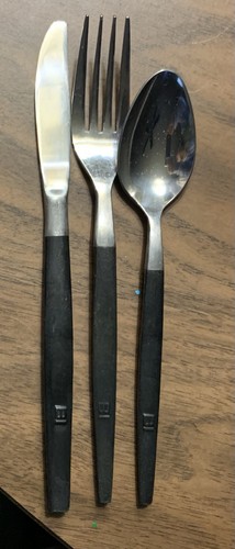 Braniff International Airlines Flatware Silverware Knife Fork Spoon Vintage MCM