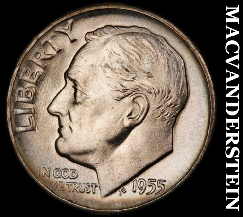 1955-D Roosevelt Dime- Silver Choice Gem Brilliant Uncirculated  #i4333