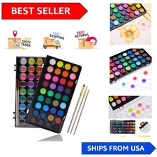 Travel-Friendly Washable Watercolor Set - 36 Vibrant Colors and Brushes Included