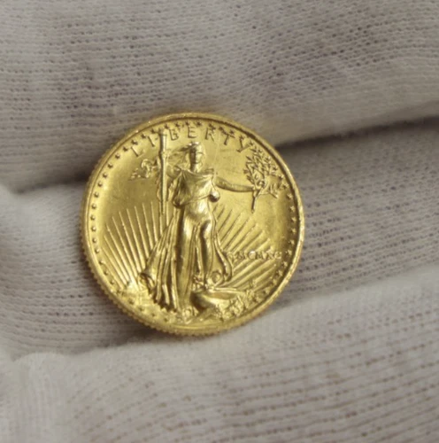 1990 US 1/4 oz Gold Eagle $10 Unc (Cleaned) Better Date