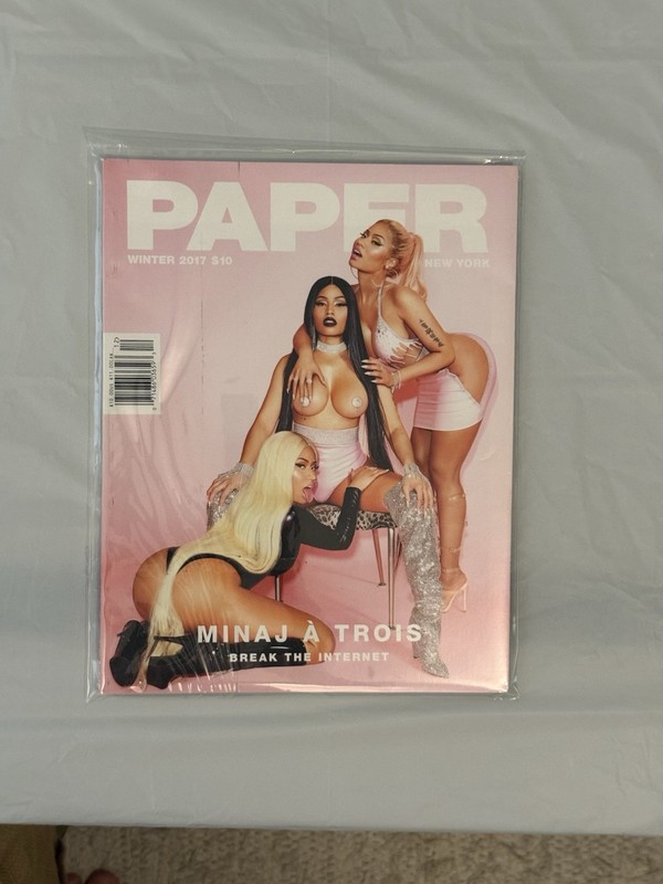 PAPER MAGAZINE: NICKI MINAJ “MINAJ A TROIS” BREAK THE INTERNET. WINTER (2017) NY