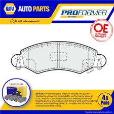 Brake Pads Set fits VAUXHALL AGILA A 1.0 Front 00 to 06 Proformer 1605976
