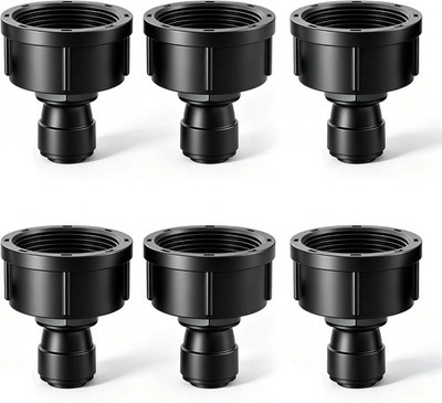 6 Pack 3/4'' Female Thread to 1/4'' Drip Irrigation Faucet Adapter,Quick Connect G