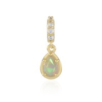 Cavill Welo Opal Ring 925 Silber Vergoldet 0,52Ct Zirkon Tropfen Damen