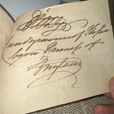 Prinzessin Elizabeth Eliza geb. 1770 Autogramm + Literarische Welt erschienenes Exemplar 1840