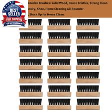 21Pcs,Multifunctional Shoe Care Tool Natural Wooden Handle Small Shoe Brush Snea