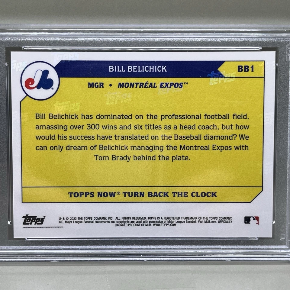 2023 Topps Now X Belichick #BB1 Turn Back the Clock Bill Belichick PSA 10 Expos - Image 4 of 4