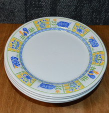 4 Old MacDonald Dinner Plates Tableware 10"  25.5cm Vintage Staffordshire