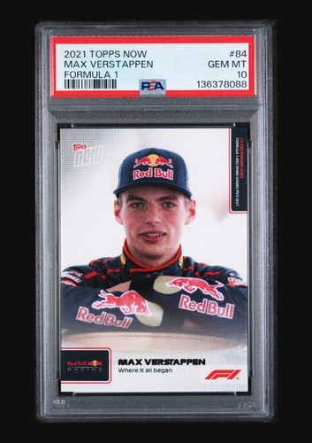 2021 TOPPS NOW FORMULA 1 #84 MAX VERSTAPPEN FORMULA 1 PSA 10
