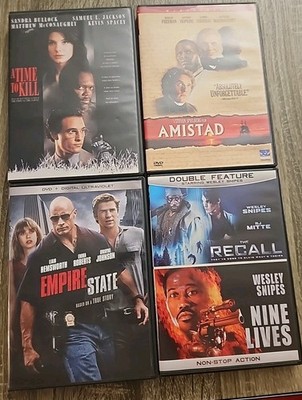 Lot of 4 DVDs A Time to Kill, Amistad,Empire State, Wesley Snipes Double Feature