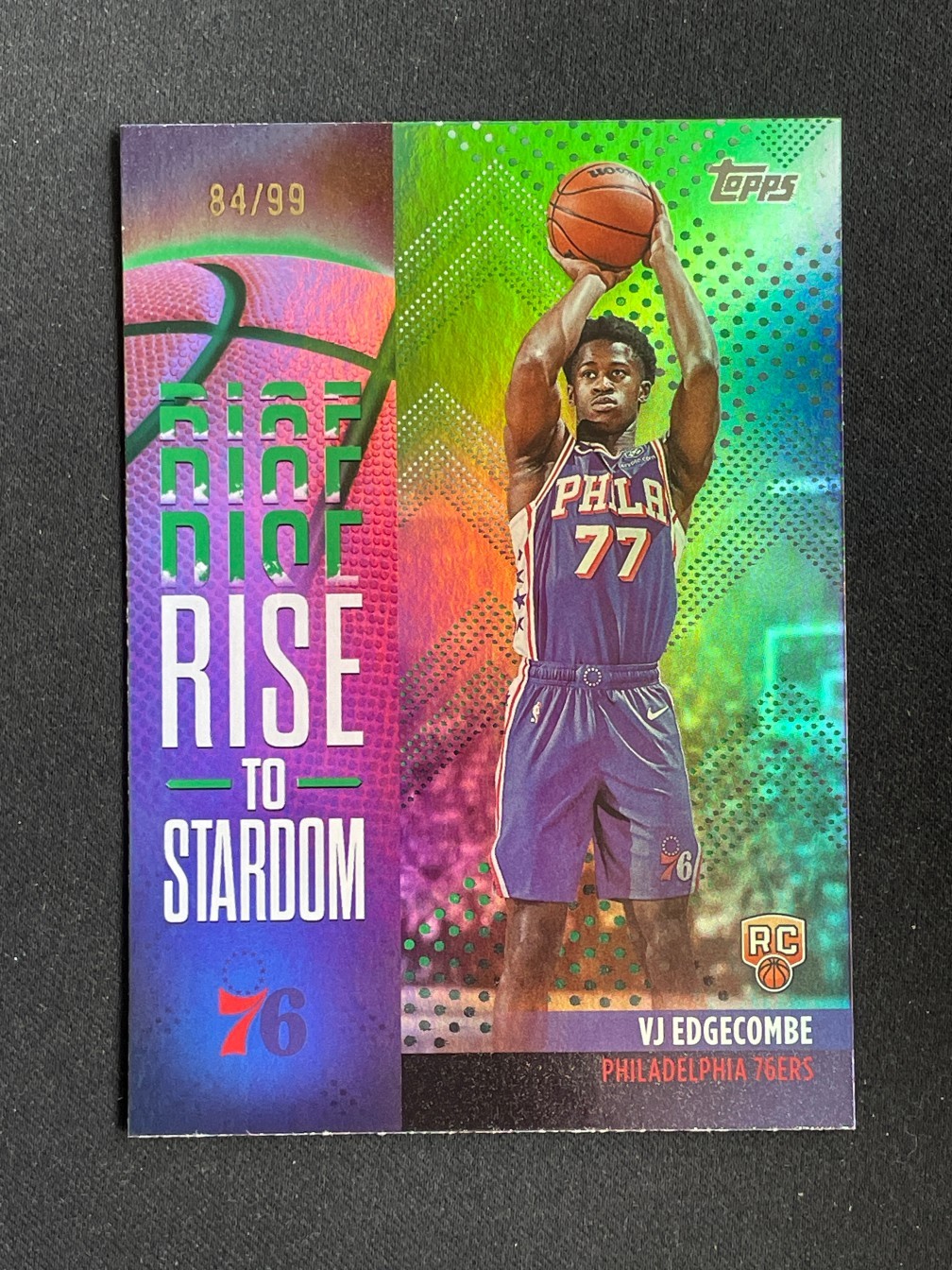 VJ Edgecombe 2025-26 Topps Flagship RC Rise to Stardom Green /99 #RTS-3
