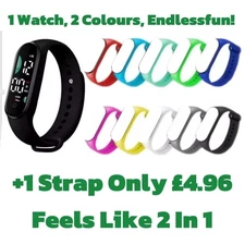 Digital Watch Model Moon style Waterproof Sport Wrist Watch Boys Girls Childre E