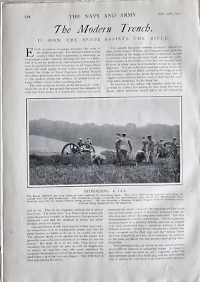 1906 MILITÄRDRUCK DER MODERNE GRABENDRAHT VERSTRICKUNGEN SCHLEIFE GELOCHTE WAND