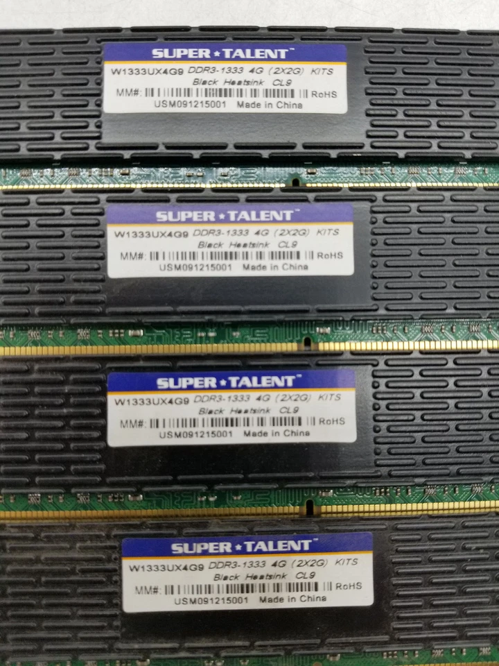 Super Talent 8GB 4x2GB DDR3 1333MHz Desktop Memory RAM W1333UX4G9 - Image 2 of 4