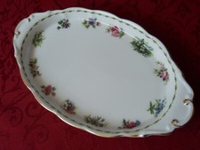 ROYAL ALBERT FLOWER OF THE MONTH Tablett Platte mit Henkeln Bona China England