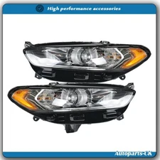 Headlights Assembly Set For Ford Fusion 2013-2016 Lamps Pair LH + RH Side Clear
