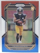 2022 Panini Prizm Calvin Austin III RC Rookie Red White Blue Prizm #338