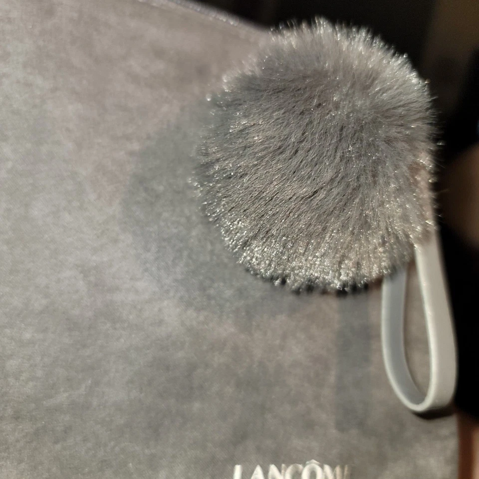 Bolso de cosméticos Lancome Paris gris jaspeado suave nuevo sin etiquetas Foto 4 de 4