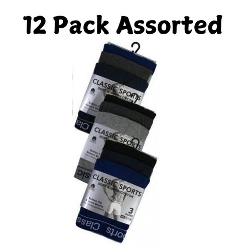 1,3,6,12 Pack Assorted Boxer Shorts Trunks Comfort Fit Boxers Mens Underwear lot - Picture 6 of 6