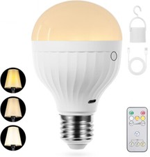 2600mAh Light Bulbs with Remote Emergency Battery Powered Without Electricity