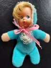MATTEL Vintage 1978 Mini Baby Doll 3in Blond w Blue Eyes Blue Clothing Beautiful — photo 2