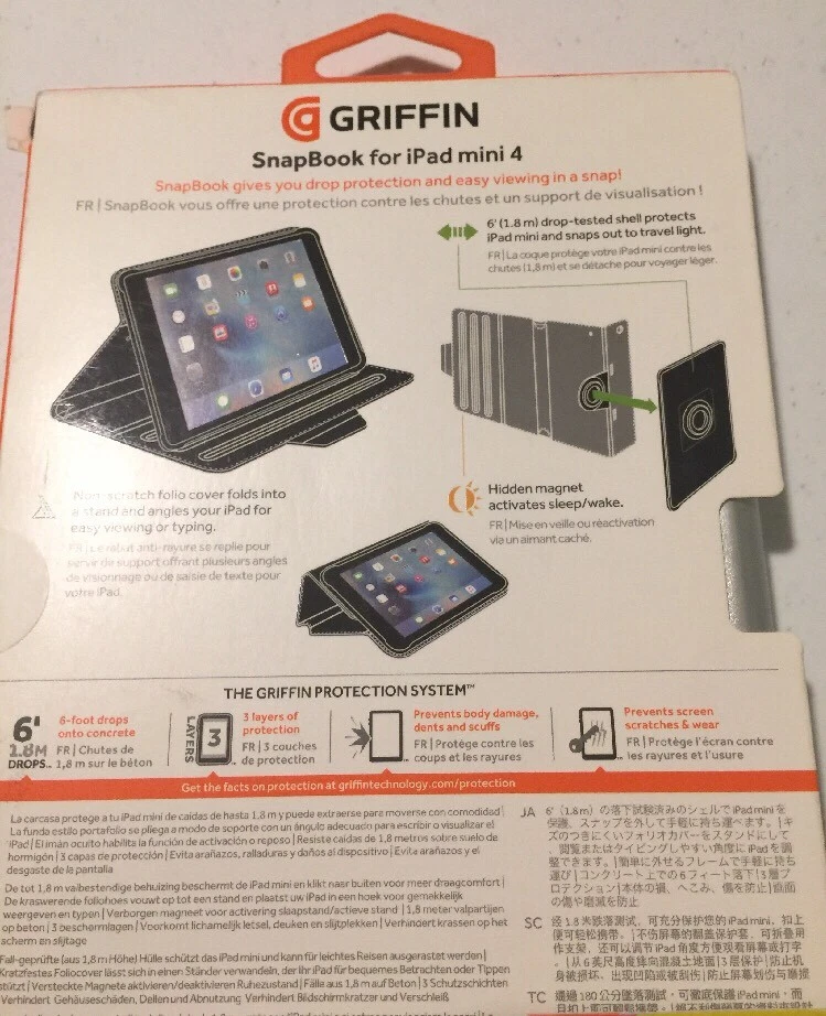 ¡NUEVO! - Snapbook Griff ipad mini 4 plateado/gris Foto 2 de 4