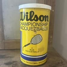 Vintage Wilson Championship Racquetballs in Metal Can Blue Ball USA made sealed