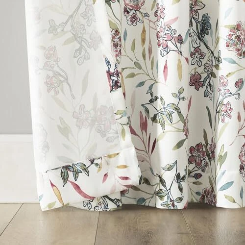  Lily Garden Acuarela Floral Ahorro de Energía 54"W x 84"L (Pack de 1) Rosa Rosa Foto 4 de 4