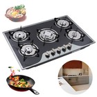 Used!!!5 Burners 30" Gas Cooktop Stove Top Lpg/Ng Dual Fuel Built-In Stainless