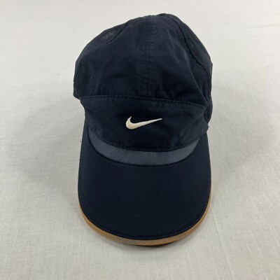 Nike Hat Womens Strapback Black Mesh Tailwind 5 Panel Swoosh Running Jogging Cap