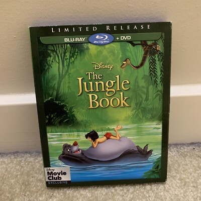 Disney The Jungle Book Movie Blu-Ray DVD Limited Release Movie Club Exclusive