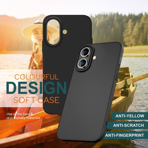 Funda Fina Mate para iPhone 16, Funda Silicona Antideslizante Funda Protectora Cover - Imagen 32 de 36