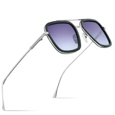 Fashion Square Sunglasses Mens Women Metal Retro Outdoor Sport Shade Glasses US