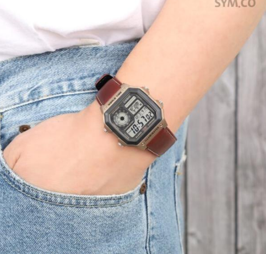 Casio AE-1200WHL-5A Digital Leather Strap Men's Watch | eBay